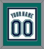 Seattle Name & Number - Home White - Double Mat 4