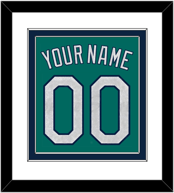 Seattle Name & Number - Alternate Home Green - Double Mat 1