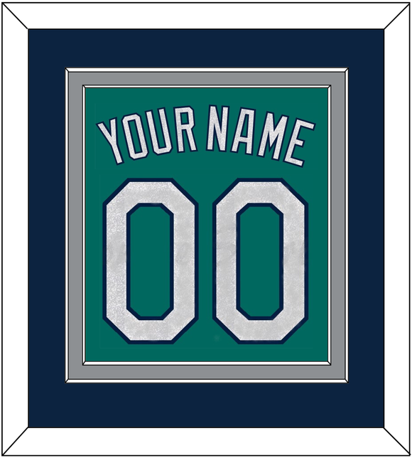 Seattle Name & Number - Alternate Home Green - Double Mat 2