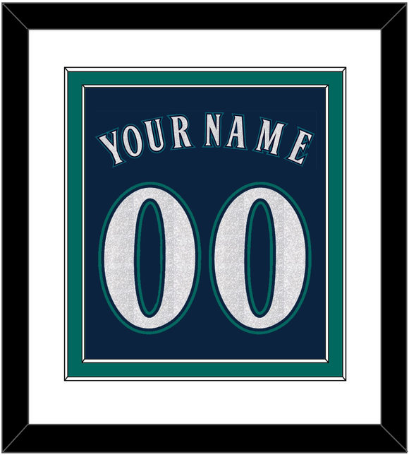 Seattle Name & Number - Alternate Road Navy - Double Mat 1