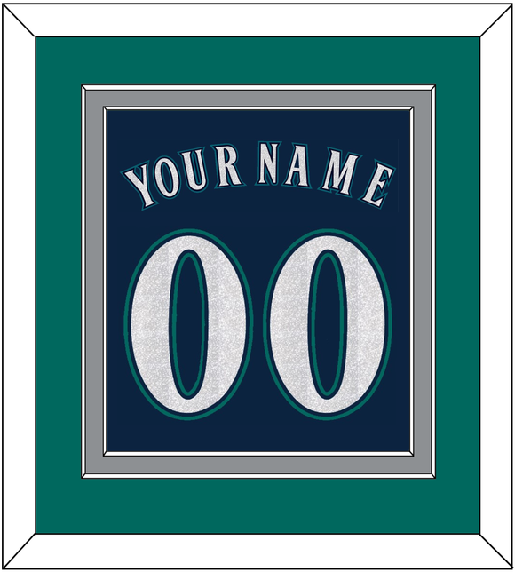 Seattle Name & Number - Alternate Road Navy - Double Mat 2