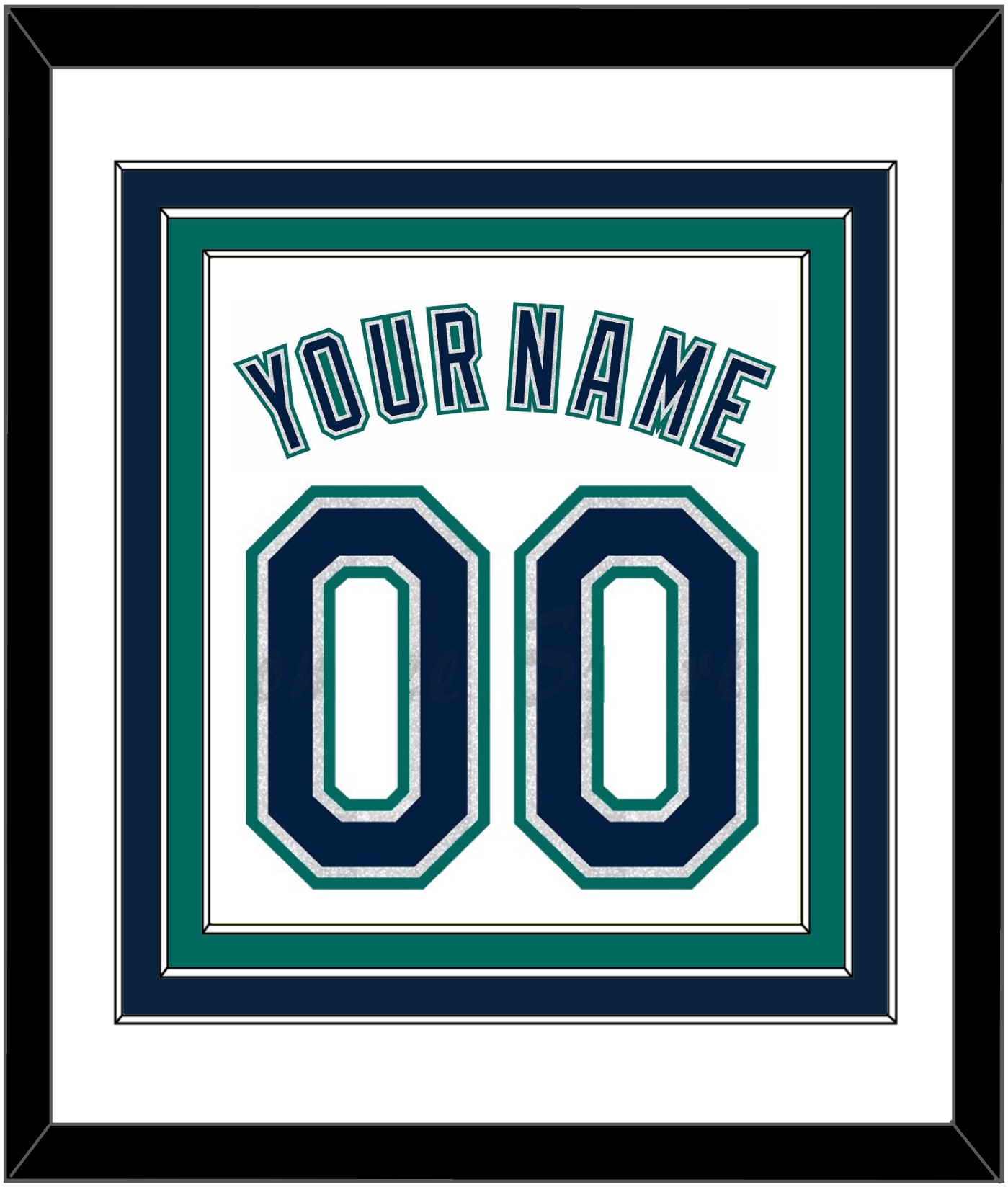 Seattle Name & Number - Home White - Premier Tier 1