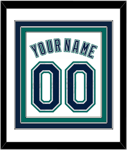 Seattle Name & Number - Home White - Premier Tier 1