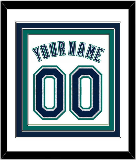Seattle Name & Number - Home White - Premier Tier 1