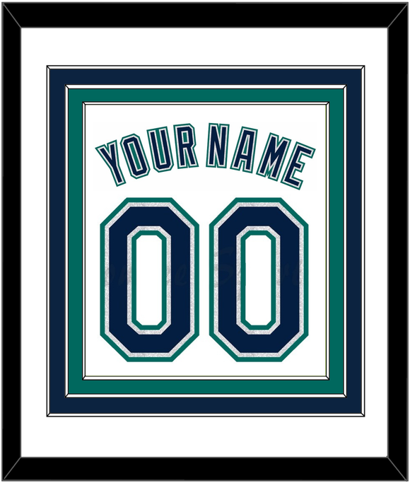 Seattle Name & Number - Home White - Triple Mat 1