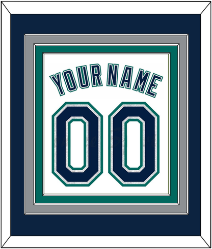 Seattle Name & Number - Home White - Premier Tier 2