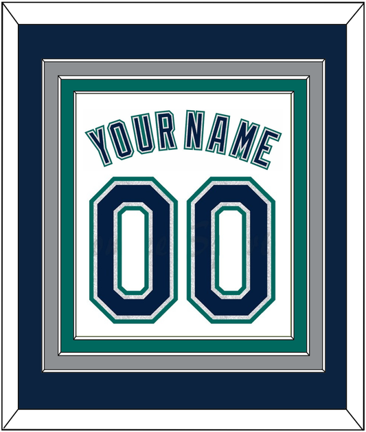 Seattle Name & Number - Home White - Premier Tier 2