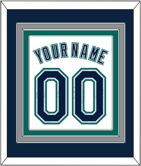 Seattle Name & Number - Home White - Triple Mat 2