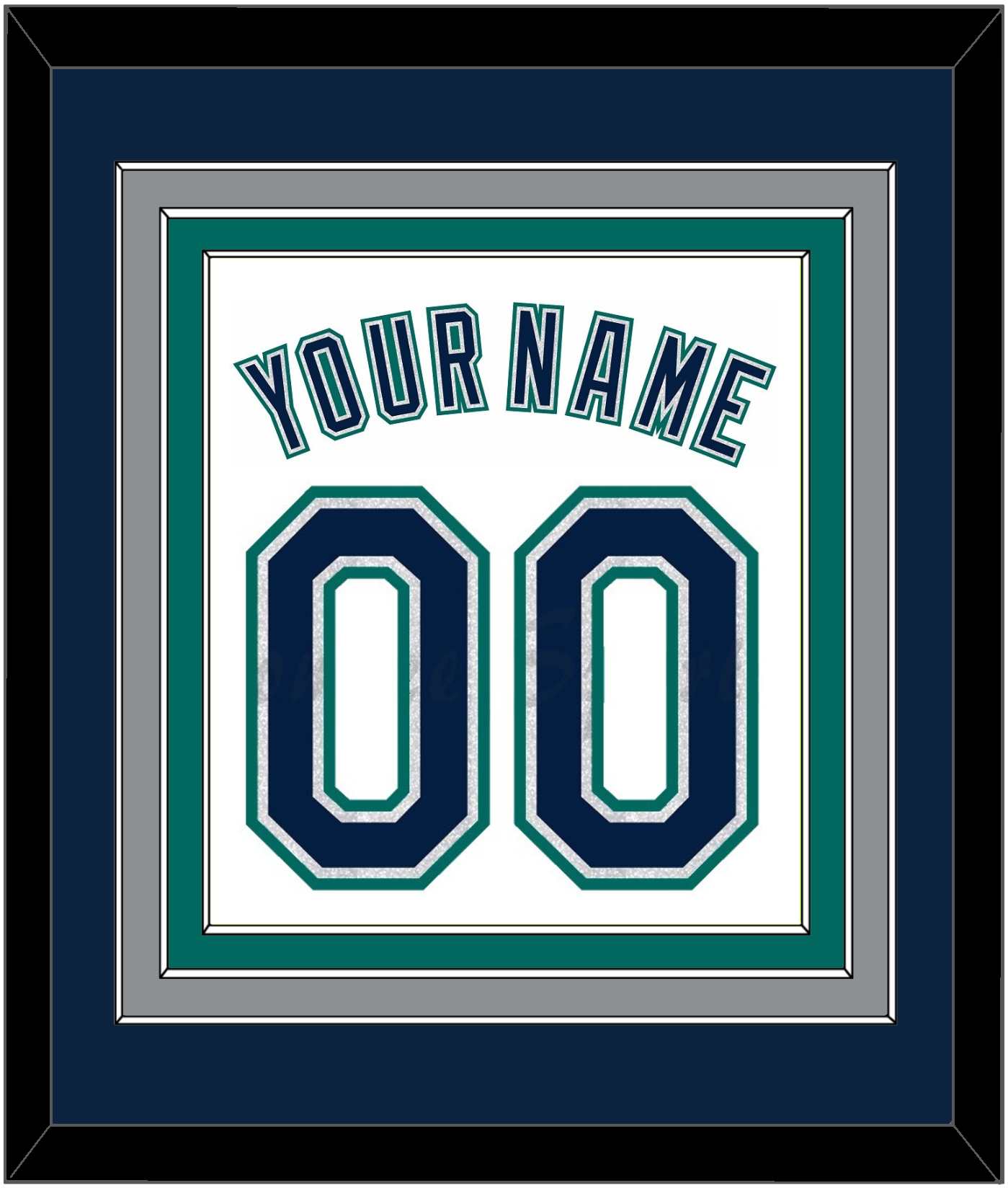 Seattle Name & Number - Home White - Premier Tier 2