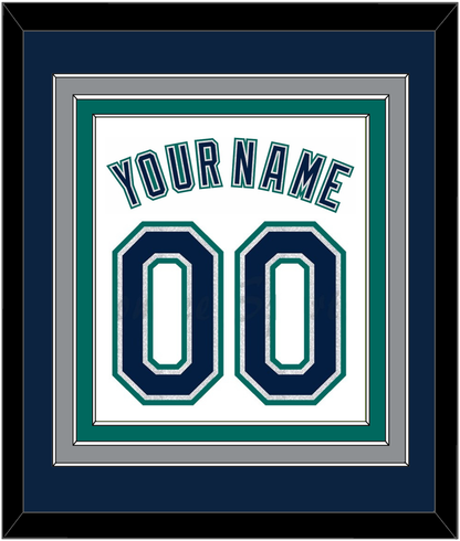Seattle Name & Number - Home White - Premier Tier 2