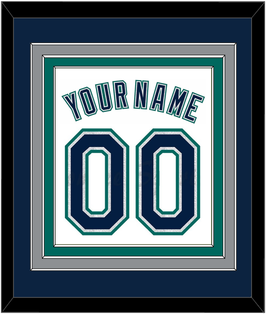 Seattle Name & Number - Home White - Premier Tier 2