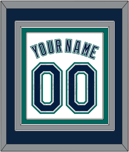 Seattle Name & Number - Home White - Premier Tier 2