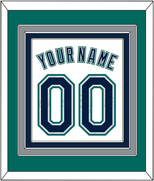 Seattle Name & Number - Home White - Premier Tier 3
