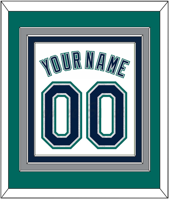 Seattle Name & Number - Home White - Triple Mat 3