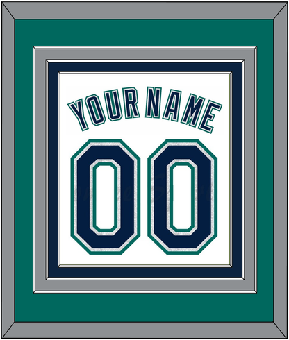 Seattle Name & Number - Home White - Premier Tier 3