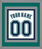 Seattle Name & Number - Home White - Triple Mat 3