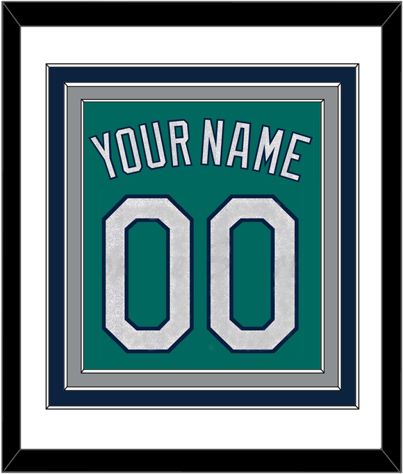 Seattle Name & Number - Alternate Home Green - Triple Mat 1