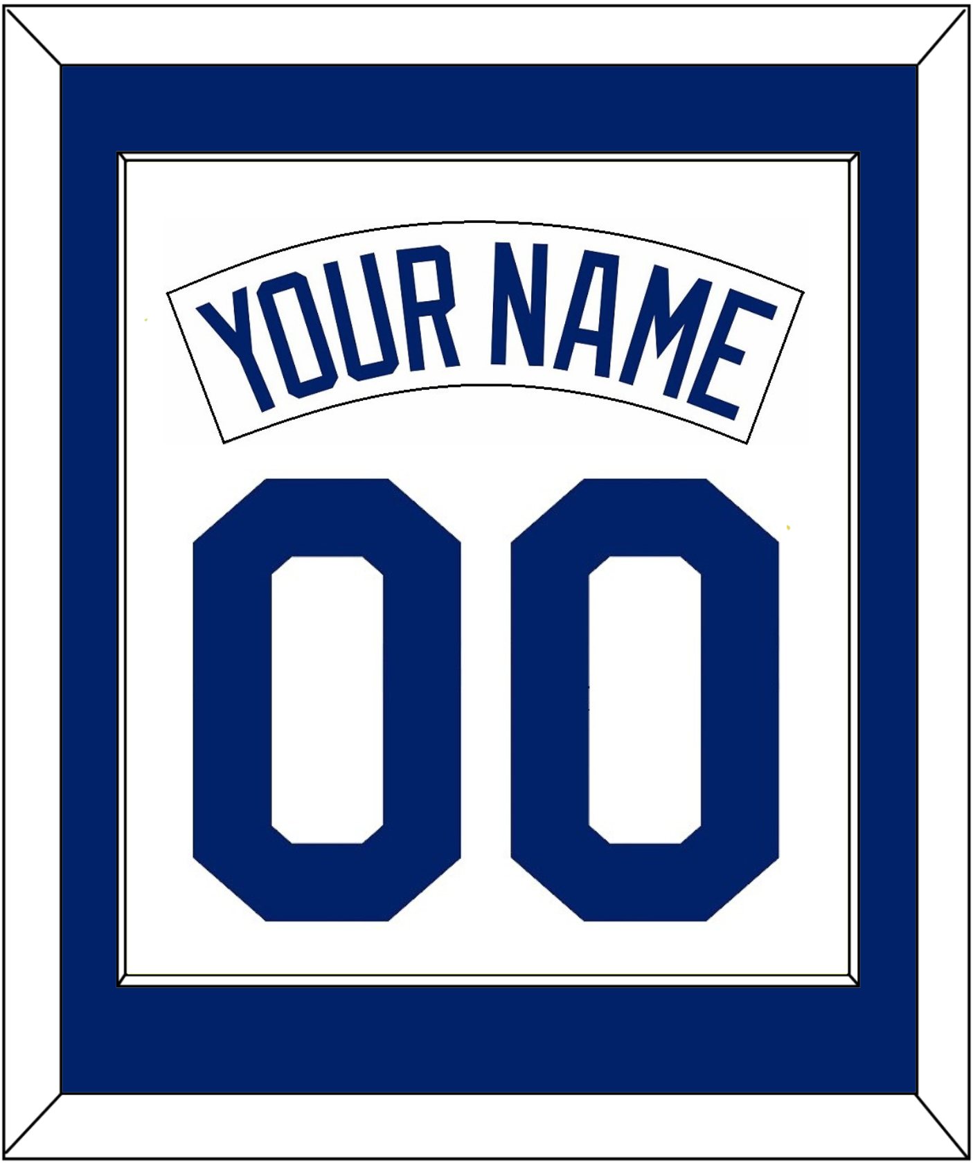 Seattle Nameplate & Number Combined - Home White (1987-1992) - Essential Tier 1