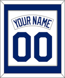 Seattle Nameplate & Number Combined - Home White (1987-1992) - Single Mat 1