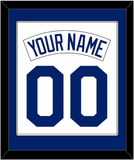 Seattle Nameplate & Number Combined - Home White (1987-1992) - Single Mat 1