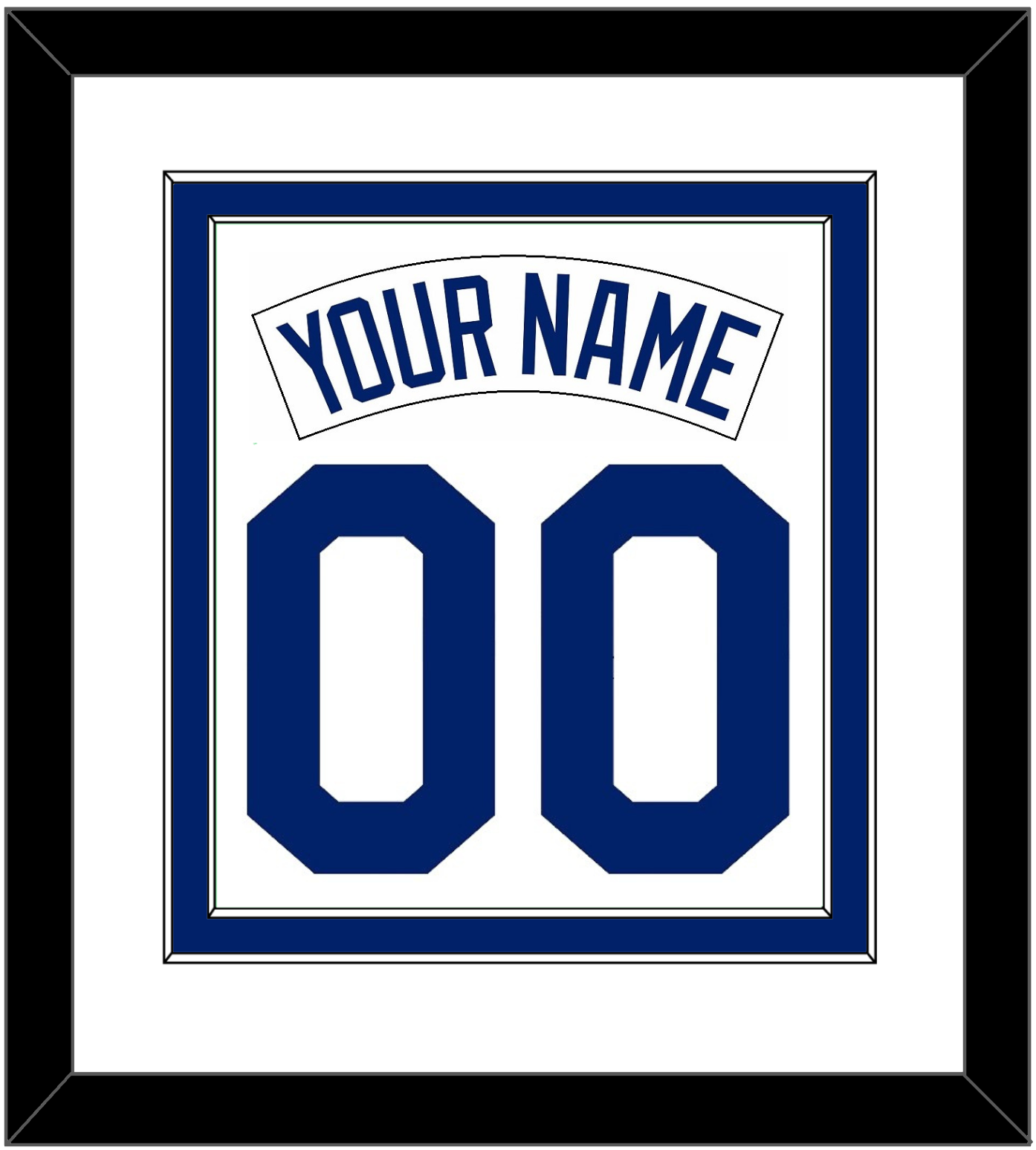 Seattle Nameplate & Number Combined - Home White (1987-1992) - Signature Tier 1