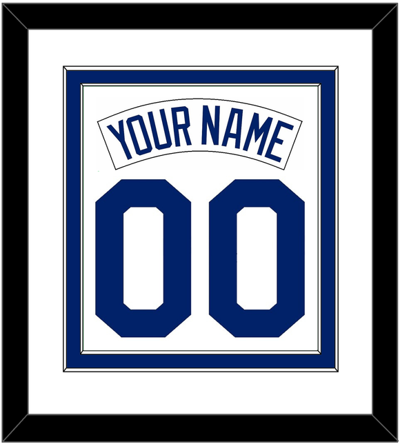 Seattle Nameplate & Number Combined - Home White (1987-1992) - Double Mat 1