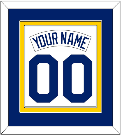 Seattle Nameplate & Number Combined - Home White (1987-1992) - Signature Tier 2