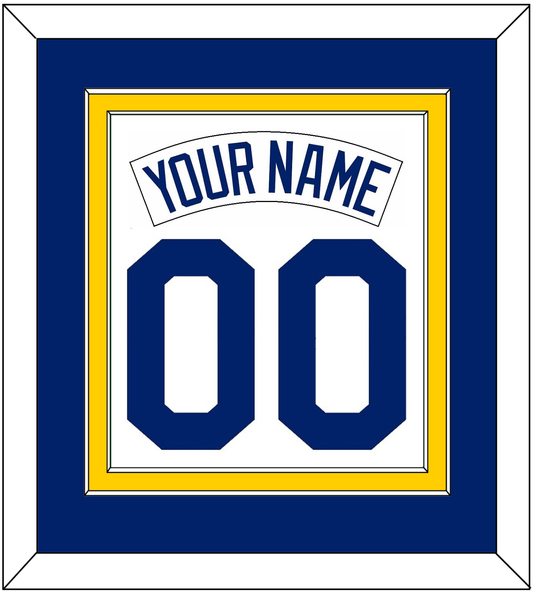 Seattle Nameplate & Number Combined - Home White (1987-1992) - Signature Tier 2