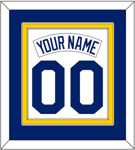 Seattle Nameplate & Number Combined - Home White (1987-1992) - Double Mat 2