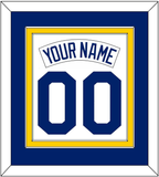 Seattle Nameplate & Number Combined - Home White (1987-1992) - Double Mat 2