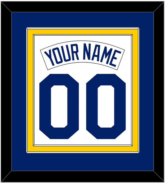 Seattle Nameplate & Number Combined - Home White (1987-1992) - Signature Tier 2