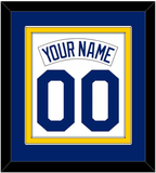 Seattle Nameplate & Number Combined - Home White (1987-1992) - Double Mat 2