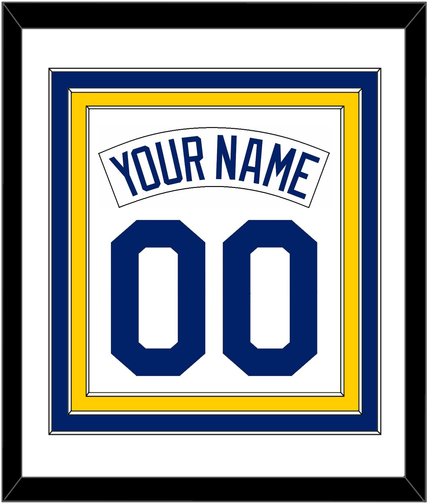 Seattle Nameplate & Number Combined - Home White (1987-1992) - Premier Tier 1