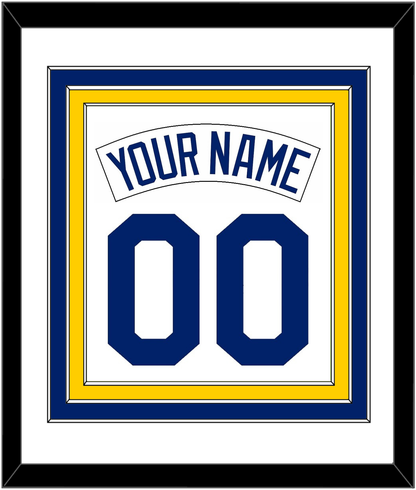 Seattle Nameplate & Number Combined - Home White (1987-1992) - Premier Tier 1