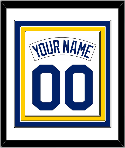 Seattle Nameplate & Number Combined - Home White (1987-1992) - Premier Tier 1