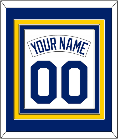 Seattle Nameplate & Number Combined - Home White (1987-1992) - Premier Tier 2