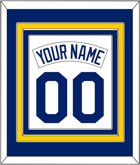 Seattle Nameplate & Number Combined - Home White (1987-1992) - Premier Tier 2
