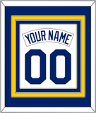 Seattle Nameplate & Number Combined - Home White (1987-1992) - Triple Mat 2