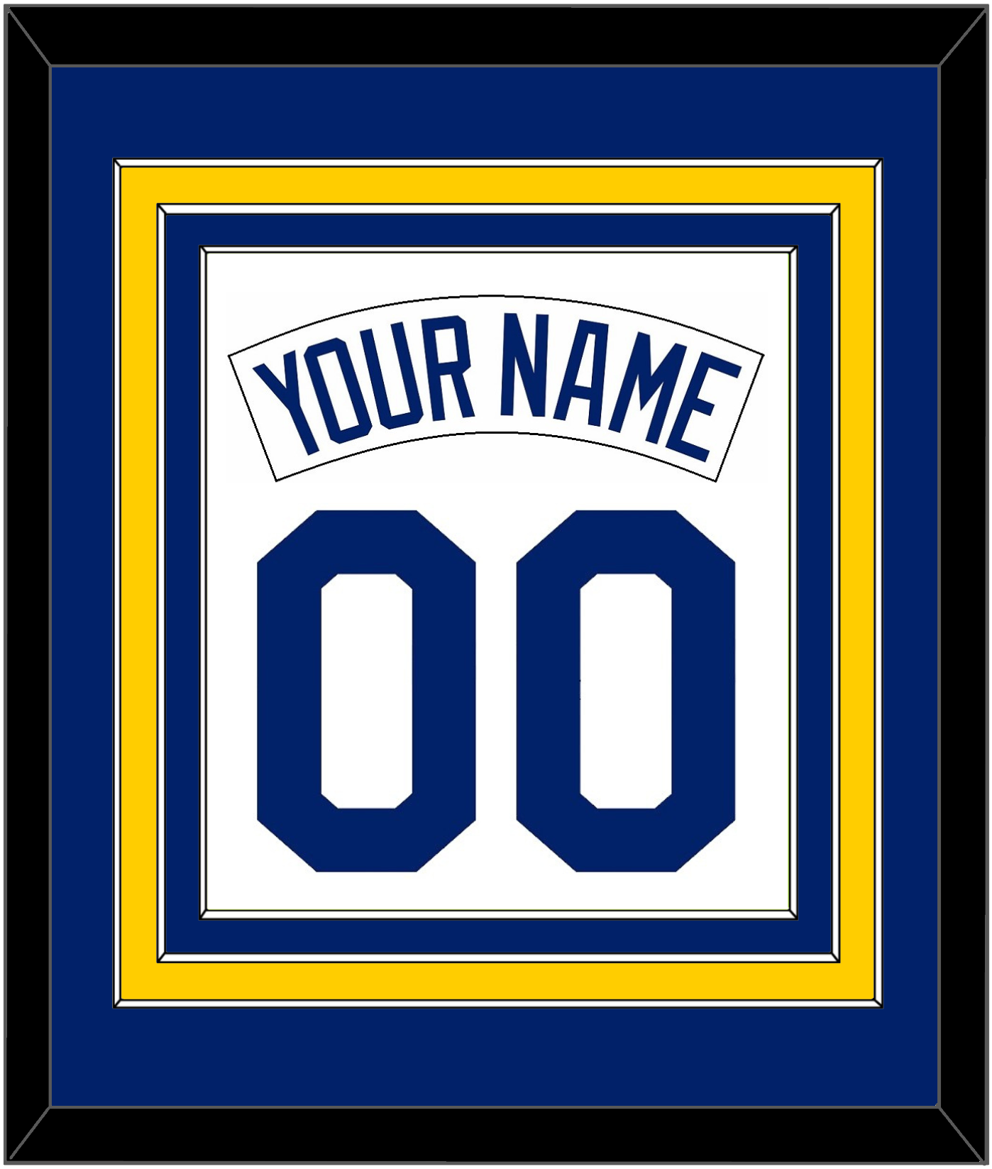Seattle Nameplate & Number Combined - Home White (1987-1992) - Premier Tier 2