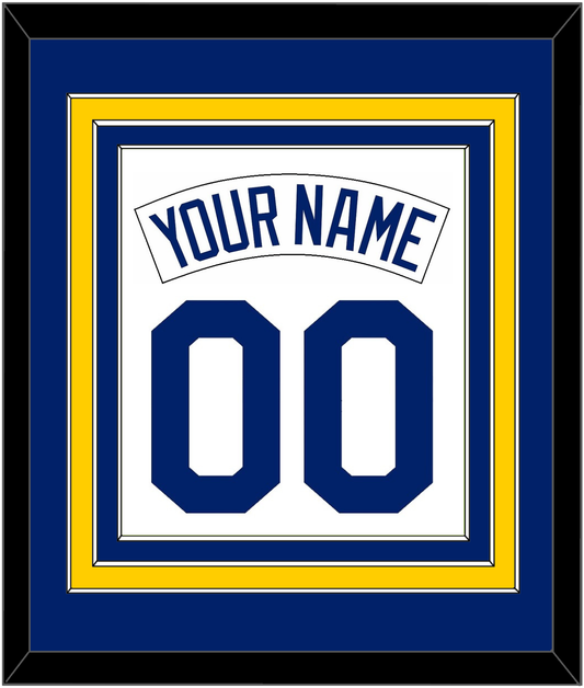 Seattle Nameplate & Number Combined - Home White (1987-1992) - Premier Tier 2
