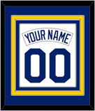 Seattle Nameplate & Number Combined - Home White (1987-1992) - Triple Mat 2