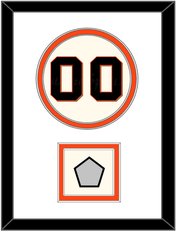 San Francisco Number & World Series Jersey Patch - Home Cream (2000-2021) - Double Mat 1