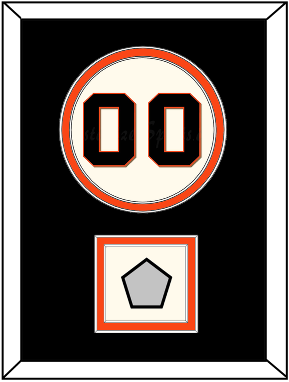 San Francisco Number & World Series Jersey Patch - Home Cream (2000-2021) - Double Mat 3