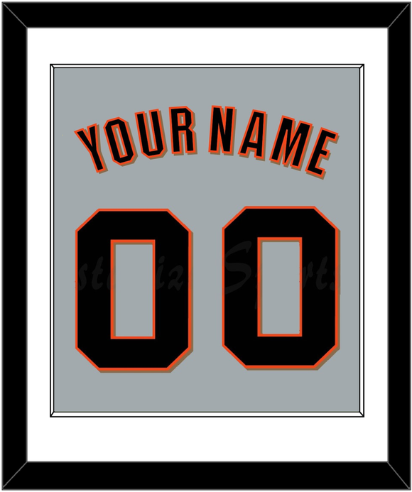 San Francisco Name & Number - Road Gray (2022-2023) - Single Mat 1