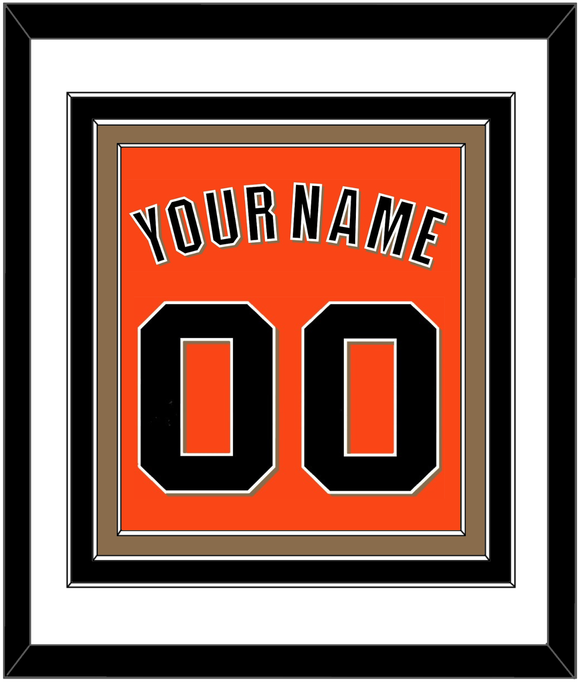 San Francisco Name & Number - Alternate Orange - Triple Mat 1
