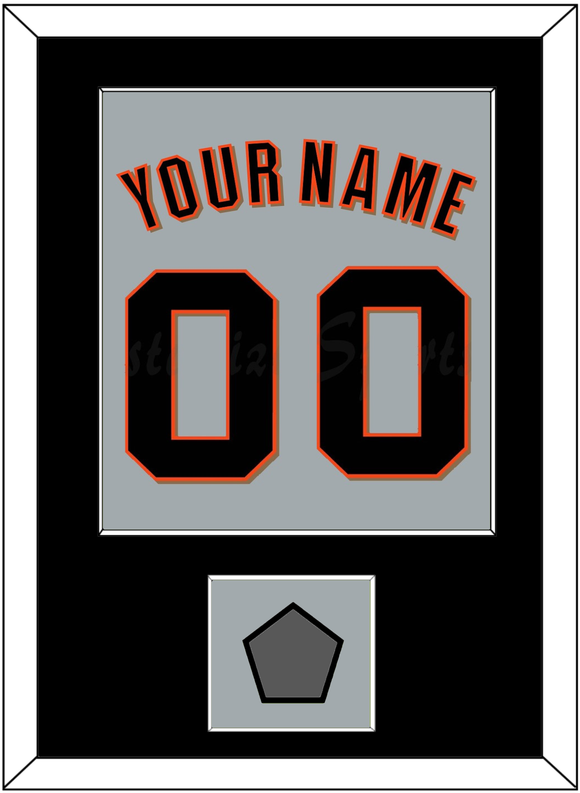 San Francisco Name, Number & World Series Jersey Patch - Road Gray (2010-2021) - Single Mat 3