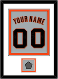 San Francisco Name, Number & World Series Jersey Patch - Road Gray (2010-2021) - Double Mat 1