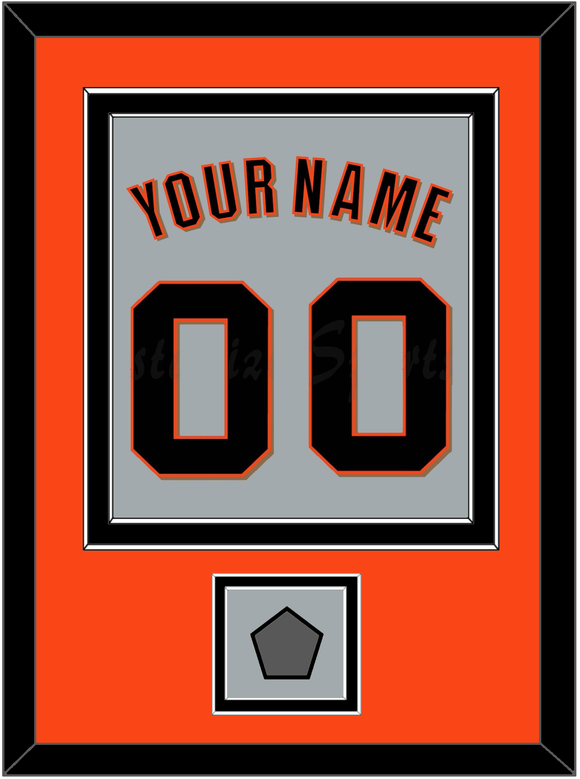 San Francisco Name, Number & World Series Champions Patch - Road Gray (2010-2021) - Double Mat 2