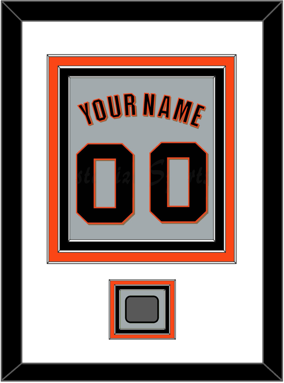 San Francisco Name, Number & World Series Jersey Patch - Road Gray (2010-2021) - Triple Mat 1