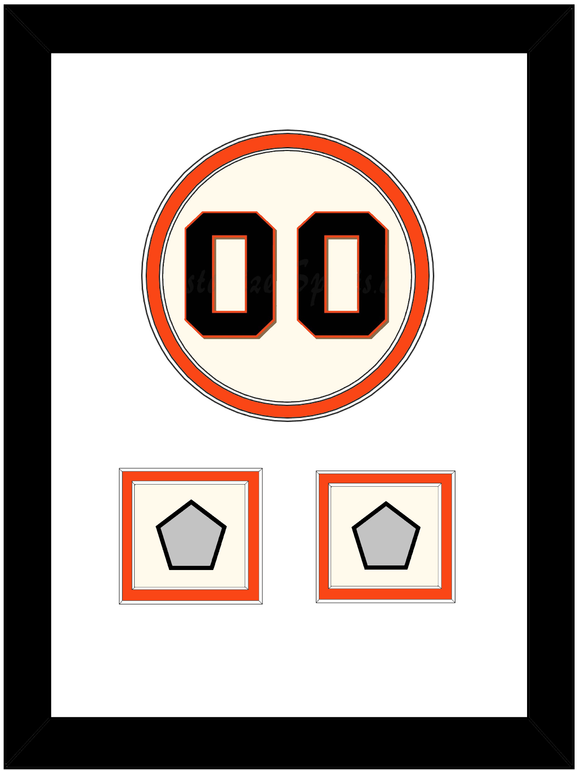 San Francisco Number & 2 World Series Jersey Patches - Home Cream (2000-2021) - Double Mat 1